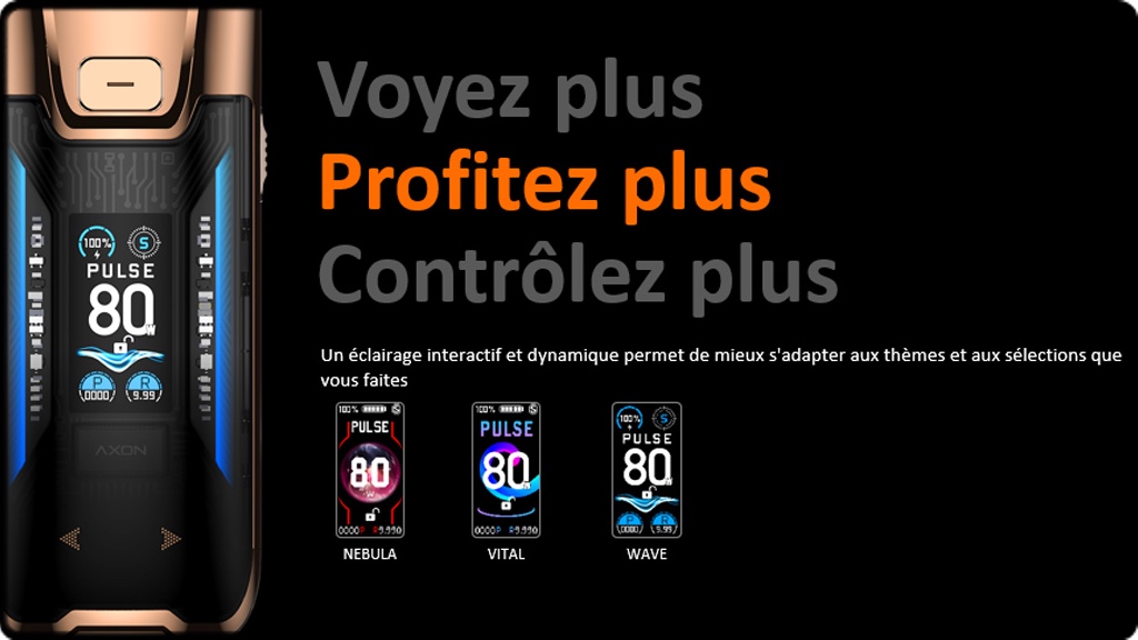 L'écran du pod Luxe XR MAX 2